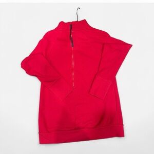 Red Half-Zip Pullover
